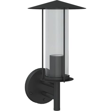 Applique murale extérieure en acier inoxydable noir (1/5)
