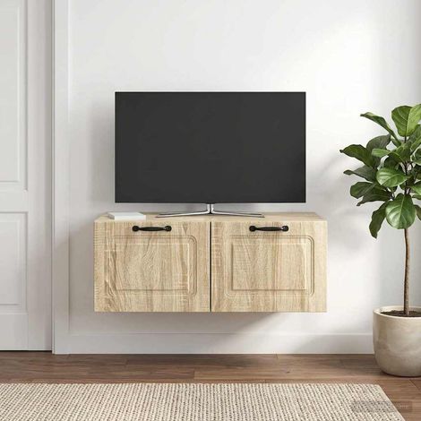 vidaXL Wall-Mounted TV Cabinet Sonoma Oak 78.5 x 41 x 30 cm (1/5)
