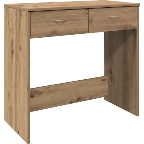 Bureau,Table de travail,Table d'étude chêne artisanal 80x40x75 cm bois d'ingénierie CFW77220 (1/5)