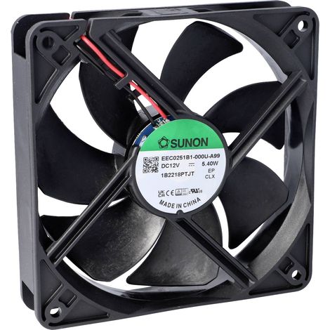 Sunon EEC0252B2-000U-A99 Ventilateur axial 24 V/DC 157.97 m³/h (L x l x H) 25 x 120 x 120 mm R058882