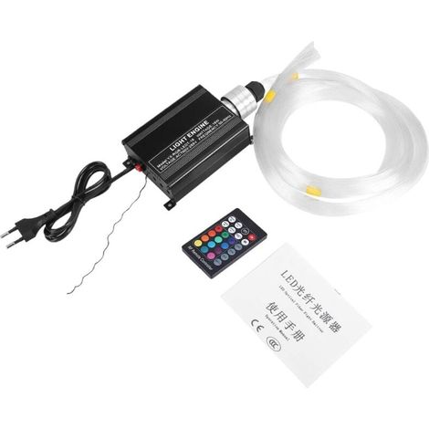 16W RGBW LED-Lichtleiter, 0,75 mm x 2 m, zur Erzeugung eines Sternenhimmels mit Lichtleiterbeleuchtung + 24-Tasten-Funkfernbedienung, 150 Stück (EU-Stecker) (1/5)