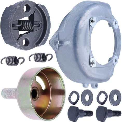 9T Clutch Drum Cover For Honda GX25 19611-Z0H-000 22000-ZM3-003, fan cover, 9T clutch drum, clutch assembly, clutch spring, set of clutch bolt washers (1/5)