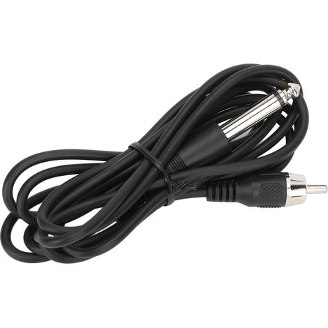 Câble de Connexion RCA pour Tatoueur 1.8m en Silicone Flexible Noir, Accessoire Professionnel Machine à Tatouer (1/5)