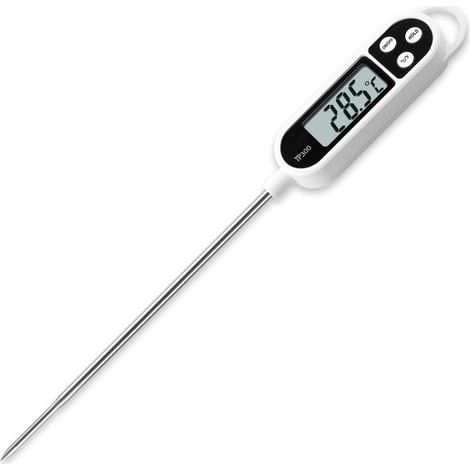 Thermomètre Numérique - Sonde Alimentaire - Plage -50 À 300 °C - Précision ±1 °C - Écran LCD Rétroéclairé - Pour Viande Lait Huile Barbecue - 1 Pièce (1/5)