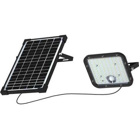 V-TAC LED-Flutlicht mit Fernbedienung und Solarpanel 30W Schwarz Farbe Kaltweiß