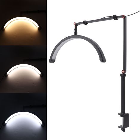 20W LED-Zusatzlampe, Halbmondlampe, Wimpernverdichtungslampe, 3-stufig dimmbare LED-Mondlichtbeleuchtung für Schönheit und Hautpflege, Wimpern, Augenbrauen und Fotografie. (1/5)