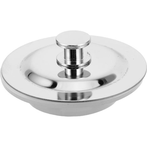 Bouchon de baignoire inox argenté pour bain et évacuation (1/5)