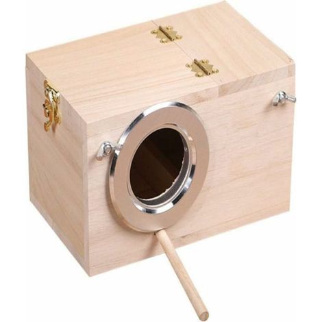 Grand nid pour perruche - Terrarium en bois, 29 x 15 x 15 cm (1/5)