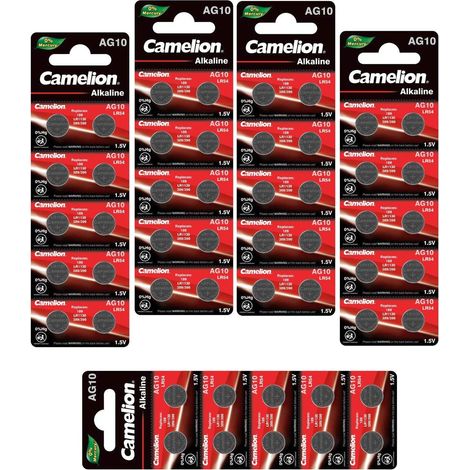LOT en Paquet 50 Piles Bouton alcaline LR1130 AG10 Liseuses, Montres, calculatrices, caméras, pointeurs sans Mercure
