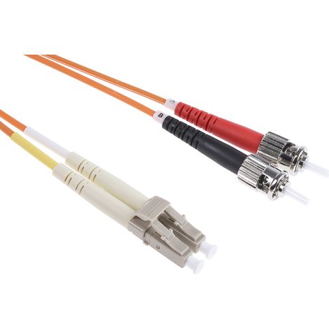 Câble fibre optique RS PRO 2m Avec connecteur / ST, OM1 Multi-mode ( Prix pour 1 ) (1/2)