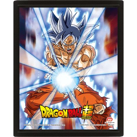Cuadro 3D Dragon Ball Ultra Instinto 25 x 20 cm  Ideal para Habitación