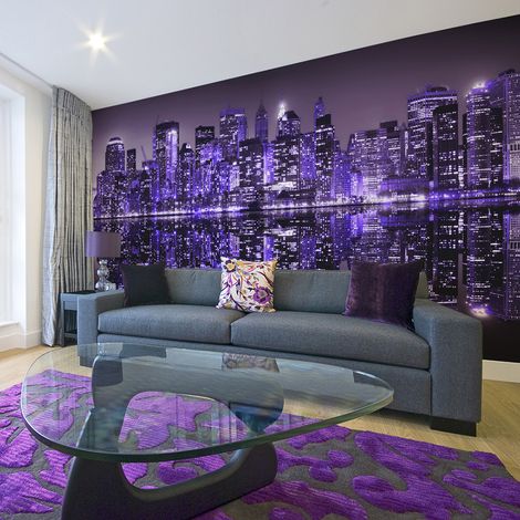 Fotomurale XXL - American violet - 550x270 (1/4)