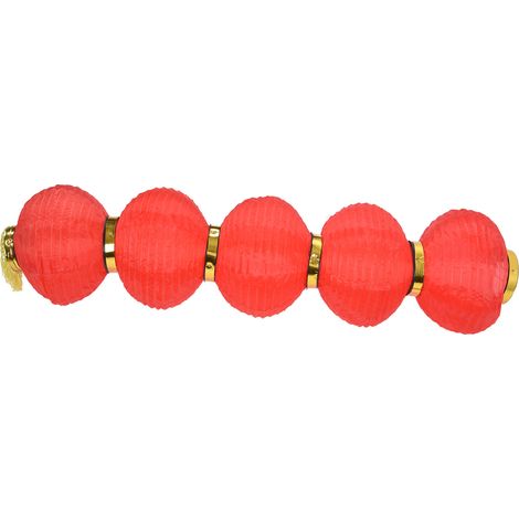 Lanterne solaire LED de 25 cm avec 5 guirlandes lumineuses, étanche, pour une utilisation extérieure, lanterne décorative en tissu de style chinois (1/5)
