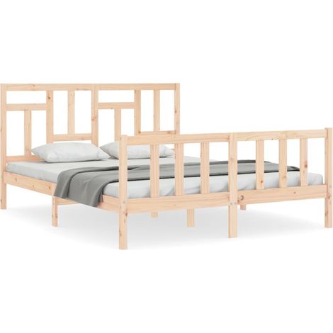 Maison Exclusive - Massivholzbett ohne Matratze 160x200 cm Kiefer