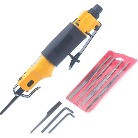 Kit de micro-meuleuse pneumatique Scie oscillante à lime pneumatique outil de polissage et de coupe à traînée pneumatique alternative (1/5)