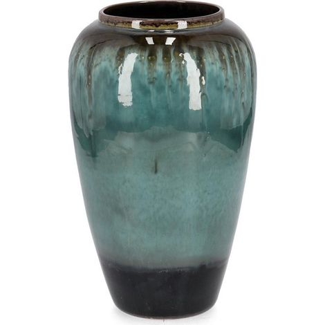 Vaso "Coira" bombato in terracotta smaltata per uso esterno h 40 cm