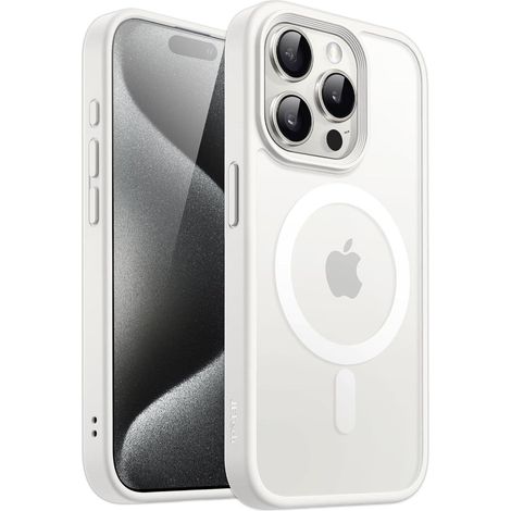 Handyhülle iPhone 15 Pro MagSafe Magnetisch Dünn Stoßfest Weiß (1/5)