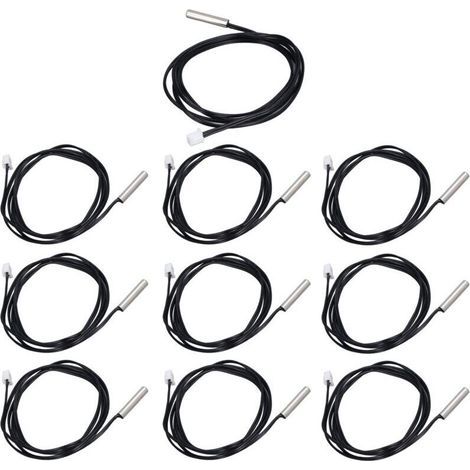 10 NTC-Thermistorsensoren, 5 x 25 mm zylindrischer Kopf zur Temperaturmessung, B3950 20K (1/5)