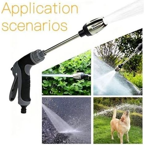 Aquoxis Pistolet Nettoyage Haute Pression, Pression Power Jet Pour Tuyau D'arrosage, Réglable Arrosage Haute, tuyau d'arrosage Pulvérisateur jardin -