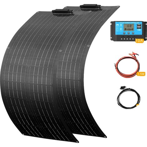 Panneau Solaire Monocristallin Flexible, Haute Efficacité, Design Durable (1/2)