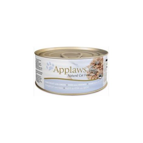 Alimento húmedo premium para gatos Applaws, 100 % atún con queso, 156 g.