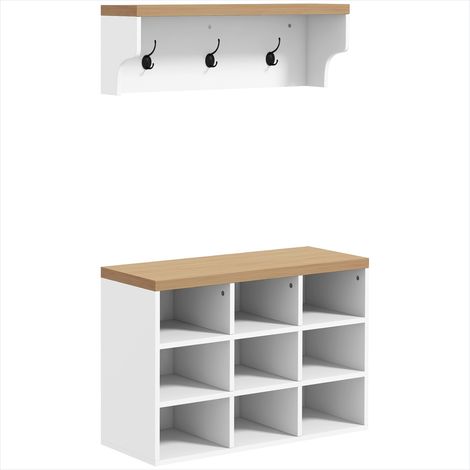 Console blanc en panneaux de particules 75 x 30 x 50 cm (1/5)