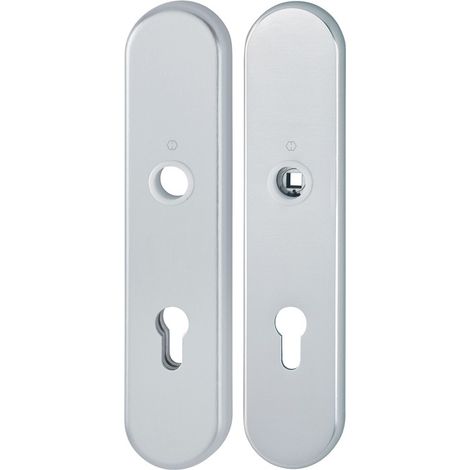 HOPPE 11985094 Langschildpaar E3331/3310 F1 / silberfarbig F1 PZ 72 mm (1/3)