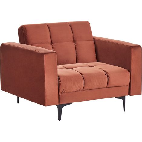 Armchair ALNES Velvet Light Red (1/5)