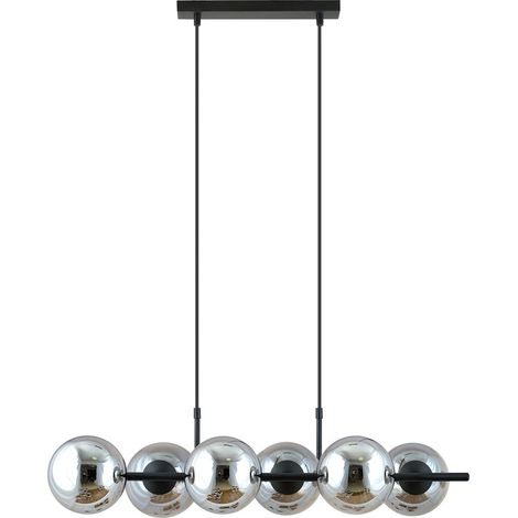 Suspension RORY 6 lumières graphite noir E14 Emibig (1/4)