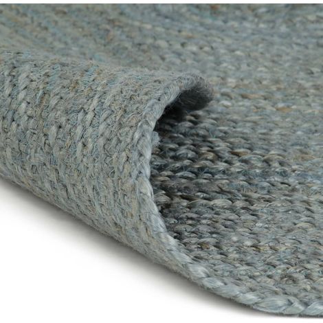 Runder Jute-Teppich 90 cm Olivengrün