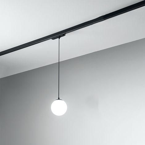 Sospensione Binario Metallo Nero Acrilico Led 15W 3000K