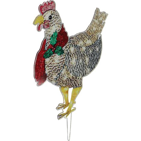 Guirlande lumineuse Noël en forme de poule avec écharpe - Décoration LED intérieur extérieur jardin