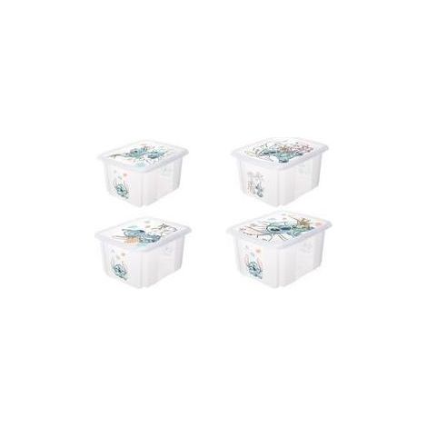 Scatola portaoggetti keeeper karolina stitch 30 litri impilabile