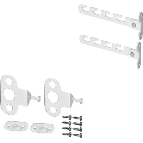 Lot de 2 crochets d'ouverture de fenêtre à 4 fentes pour enfants, outils de bricolage avec vis pour fenêtre domestique (1/5)