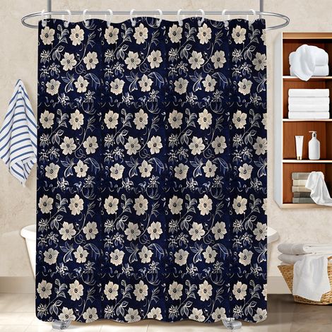 Rideau polyester pour douche 180x180 léger séparation douche pour avec accessoires assortis (1/5)