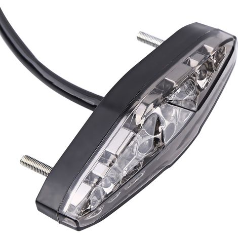 Feux stop moto 12V 15 LED universel fumé, feu arrière pour moto, quad, tout-terrain, clignotant frein, éclairage course, compatible ATV (1/5)