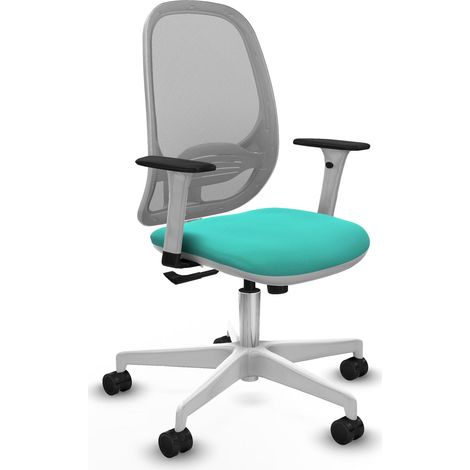 Chaise de bureau piqueras y crespo Cilanco turquoise faux cuir (1/2)