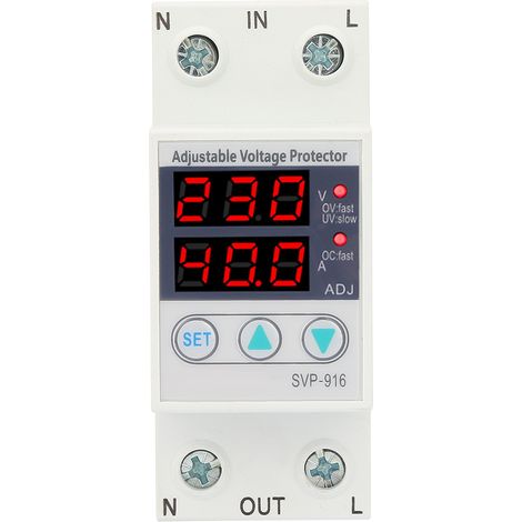 Sovratensione regolabile monofase intelligente sotto protezione corrente 230 V CA (40 A) (1/5)