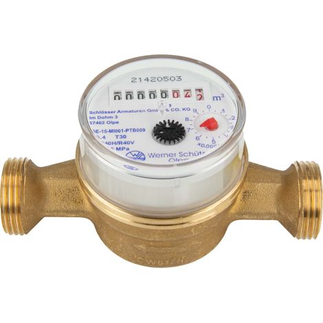 JS Einstrahlzähler ETK (Kaltwasser) bis 30 Grad - Länge 130 mm, 1 Zoll AG - Q3=4,0 / R40