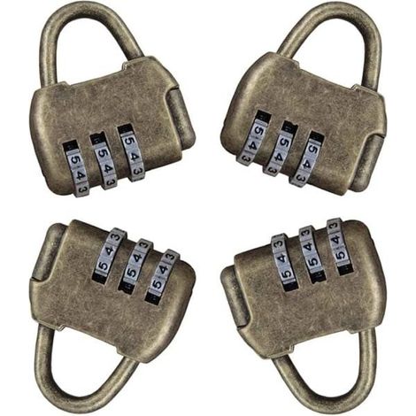 Cadenas à combinaison à 3 chiffres, style rétro, sans clé, pour portes d'entrée (1/5)
