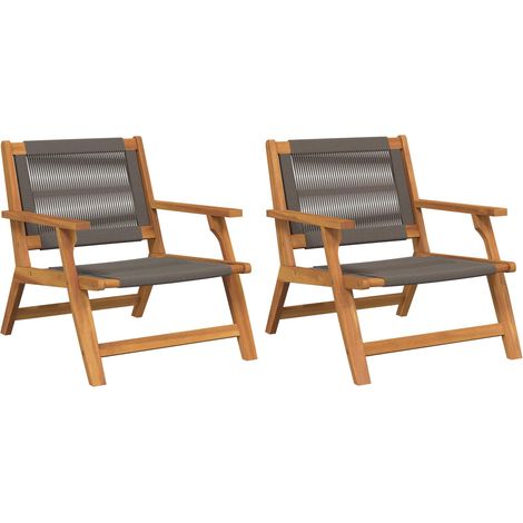 gartenmöbel 2 pcs Grau 67 x 78 x 73 cm Massivholz Akazie