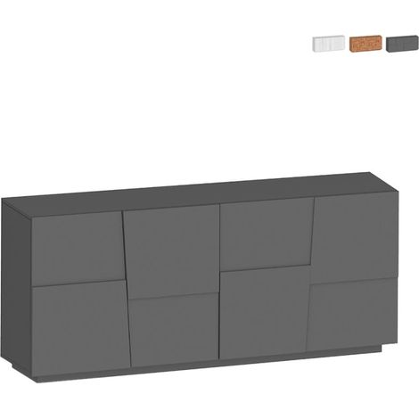 Aparador salón estilo moderno 4 puertas 200 x 44 x 86 Darill - Antracita