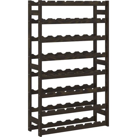 Maison Exclusive - Weinregal für 56 Flaschen Schwarz Massivholz K