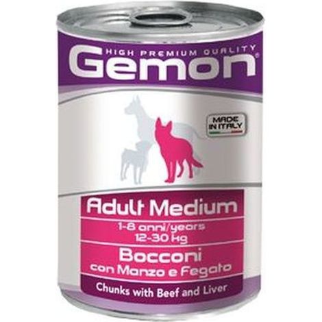 Gemon Cane Bocconi Medium Manzo e Fegato 415gr