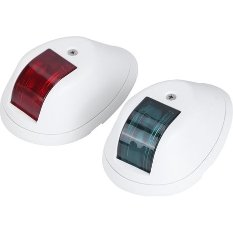 Feu de navigation LED 12V étanche vert tribord rouge bâbord pour bateau yacht, boîtier blanc, lampe marine (1/5)