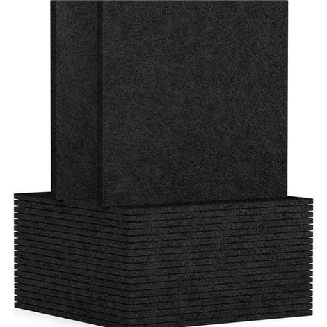 Panneaux Absorbant le Son DIY 30x30cmModifiables et Autocollants Traitement Acoustique contre la Réverbération pour Home Studio 30x30cm (1/5)