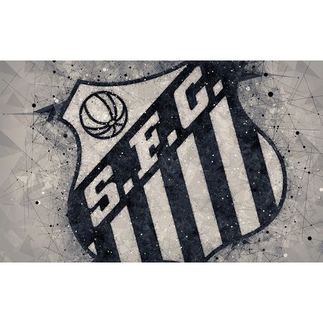 Papier peint panoramique Foot / Football - SFC - Santos Futebol Clube - 130 cm x 81 cm (1/2)