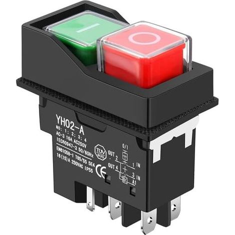 YH02 A KLD28 Interrupteur de sécurité électromagnétique étanche pour bétonnière et machines d'atelier 5 broches 200 V 250 V 16 A IP55 (1/5)