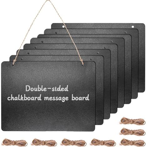 Hanging Chalkboard Set of 8 6.7 x 9.1 inches Small Chalkboard Wall Writing Board for Home Wedding Birthday Party (1/5)
