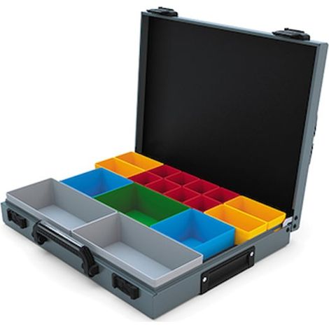 Mallette Métallique ISIBOX H1 avec 17 casiers - 450X365X85 mm - SORI